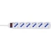 REV InLine® Kištukų lizdų juosta ITALIJA, 6 vietų, su jungikliu, 1,5 m, balta