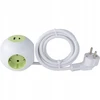 Listwa zasilająca REV PowerGlobe kostka 4 gniazda 1,4 m Baltai-žalia (0015408112)