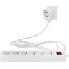 REV REV Multiple Socket Outlet baltas 6+1-fold 2m Powersplit + switch