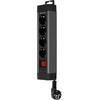 REV REV Outlet Strip 4-fold 1,9m Supraline w. switch anthracite