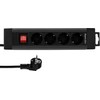 REV REV Outlet Strip 4-fold 1,9m Supraline w. switch anthracite