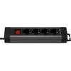 REV REV Outlet Strip 4-fold 1,9m Supraline w. switch anthracite