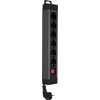 REV REV Outlet Strip 6-fold 2,4m Supraline w. switch anthracite