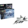 Revell Lockheed Martin F-22A Raptor 1/72 dovanų rinkinys su dažais, klijais