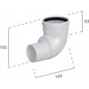 Ricomgas Kamino alkūnė 87° redukuota DN60-80