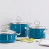 RIESS Aukštas puodas su dangčiu 6,5l 24cm Akvamarinas QUARTZ ENAMEL AUSTRIJA