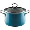 RIESS Aukštas puodas su dangčiu 6,5l 24cm Akvamarinas QUARTZ ENAMEL AUSTRIJA