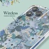 Rifle Paper Clear - dėklas skirtas Apple iPhone 14 Pro Max Garden Party Mėlyna