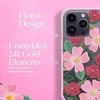 Dėklas Rifle Paper Clear - Case decorated in auksinis for Apple iPhone 14 Pro Rose Galden