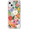 Rifle Paper Šautuvų popierius Skaidrus MagSafe – dėklas, skirtas iPhone 14 Plus (Garden Party Blush)
