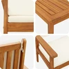 Sodo Sofų Rinkinys 6 pcs Ruda Kietos akacijos mediena