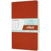 Moleskine 2 sąsiuvinių rinkinys MOLESKINE Volant, L, 13x21cm, lygus, 96 puslapiai, koralų oranžinė/akvamarino