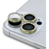 2 viename rinkinys Guess BP Rhinestone ekrano ir kameros objektyvo stiklinis sijonas Apple iPhone 16 Pro Max auksinis