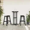 Sodo baro komplektas 3 pcs Juoda HDPE