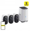 N1 Baseus 2K outdoor camera set of 3 baltos spalvos