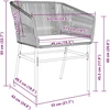 Sodo valgomojo komplektas su pagalve 5 pcs Juoda