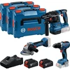Bosch Rinkinys COMBI 18V GSR+GBH+GWS+2X5.0Ah+GAL