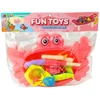 Lean Toys Žvejybos rinkinys vaikams: rožinis krabų staliukas su meškere ir žuvytėmis