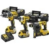 Akumuliatorinių įrankių rinkinys DEWALT DCK368P3T, DCD796 + DCF887 + DCH273 | 18V | 3x4.0Ah | 2xTSTAK II
