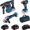 Įrankių rinkinys Bosch 0615990N21 (GBH 18V-26 + GDX 18V-200 + GWS 18V-10); 18 V; 2x5,0 Ah akum.