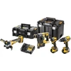 DeWalt DCK429P3T-QW rinkinys DCD805 + DCG405 + DCH273 + DCF850, 18 V juodas, geltonas