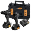 Įrankių rinkinys Dewalt DCK2222MM2T (DCD86 + DCF86); 18 V; 2x4,0 Ah akum.