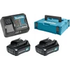 Rinkinys įrankių Makita MAKITA Rinkinys ZASILAJĄCY 12V 2x1,5Ah (BL1016x2+DC10SB) MAKPAC