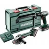 Įrankių rinkinys Metabo 685204500 (BS 18 + W 18 L 9-125); 18 V; 1x4,0 Ah; 1x2,0 Ah akum.