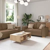 Sofa 3 pcs Ruda 220 x 80 x 84 cm Lino mišinio audinys