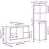 Vonios baldų rinkinys 2 vnt. Pilkas Sonoma ir juoda