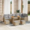 Sodo Sofų Rinkinys 10 vnt. Smėlio poliratanas