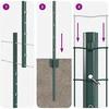 Euro tvoros su stulpu 25 x 1 m PVC dengtas plienas Žalia