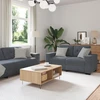 Sofa Sofos komplektas 3 vnt. Tamsiai pilka Aksomas