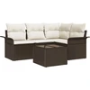 Sodo Sofų Rinkinys 5 vnt. Ruda poliratanas