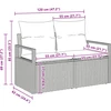Sodo Sofų Rinkinys 7 vnt. Pilka poliratanas