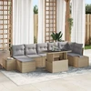 Sodo Sofų Rinkinys 8 vnt. Smėlio poliratanas