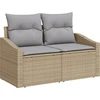Sodo Sofų Rinkinys 8 vnt. Smėlio Poli ratanas