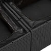 Sodo Sofų Rinkinys 7 vnt. Juoda