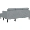 Sofa Sofos komplektas 2 vnt. Šviesiai pilka Poliesteris