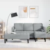 Sofa Sofos komplektas 2 vnt. Šviesiai pilka Poliesteris