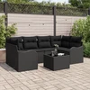 Sodo Sofų Rinkinys Juoda 55 x 55 x 37 cm poliratanas
