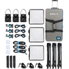 Studijos rinkinys Nanlite PavoSlim 60B LED panelių 3 šviesų rinkinys su stovu (01-006 3KIT-LS-ST)