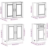 Virtuvinių spintelių komplektas, 7 dalių, Porto, medienos