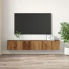TV staliukas TV spintelių komplektas 3 vnt. Ruda Apdirbta mediena