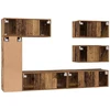 TV staliukas TV Cabinet Set 6 vnt. 30,5 x 30 x 90 cm Senovinis medis