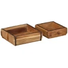 Padėklas 2 vnt. Ruda 29 x 31 x 10 cm Kietas atkurtas medis
