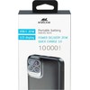 „RivaCase“ išorinė baterija 10.000 mAh USB-C 20W LCD 1X WE/WY USB-C PD 20W 2X USB-A QC 3.0 18W juoda