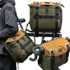 Rockbros W019 Handlebar Bike Bag 13.5-24L - Žalias-Oranžinis