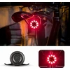 Rockbros Q1 Rear Bike Light 7 Color LED + USB-C – USB-A Cable – juodos spalvos
