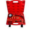 Rockforce Dyzelinio variklio kompresinio slėgio testeris komplektuojamas su srieginiais adapteriais 0-70 bar 19 vnt.